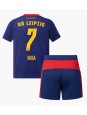 RB Leipzig Antonio Nusa #7 Vieraspaita Lasten 2025-26 Lyhythihainen (+ shortsit)